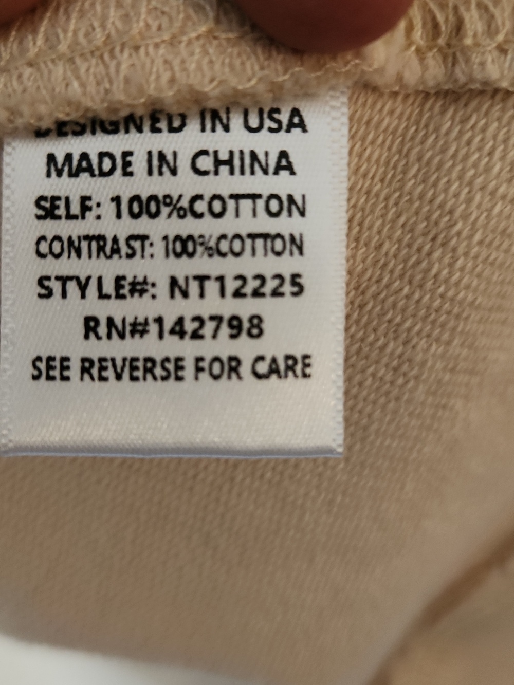 New-In Beige Button-Up Pullover - Picture 5 of 7